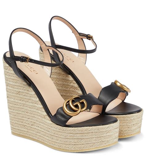 gucci leather espadrille sandals